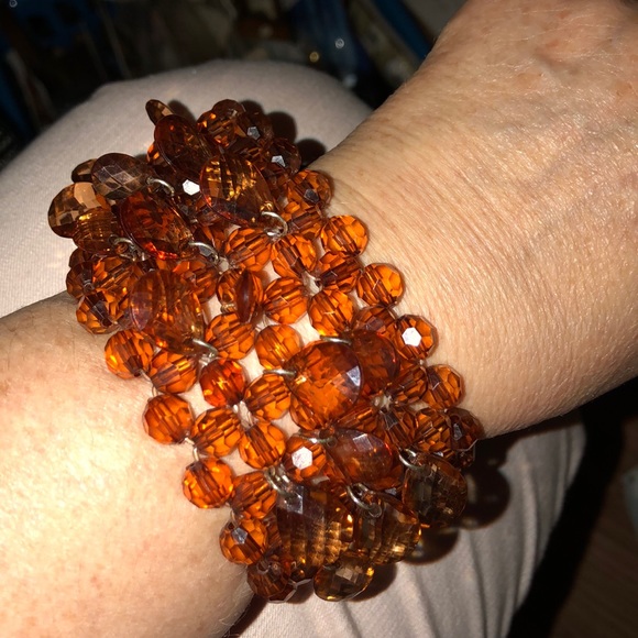 New Amber stretch bracelet 9 rows - Picture 1 of 3